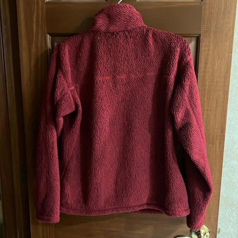 Patagonia Women’s Synchilla front Zip Deep Red Jacket, Size Large - Picture 6 of 12